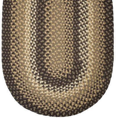 840 Dark Chocolate Brown Basket Weave Braided Rugs Oval/Round - The Fox Decor